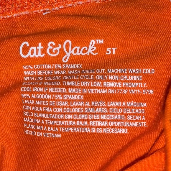 Cat & Jack 'Boo' Peplum Top & Candy Corn Leggings Halloween Set - Picture 8 of 12